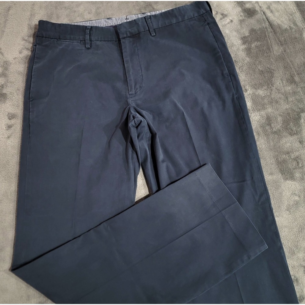 Bonobos The Chino 2.0 Pants Men 34x33 Navy Straight Leg Stretch Cotton